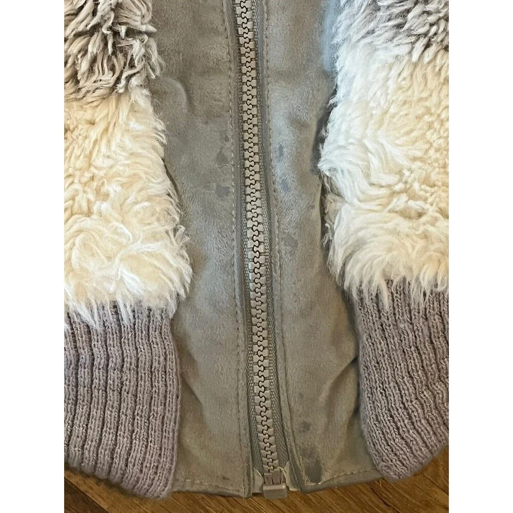 Weather Tamer Faux Fur Jacket Vintage Y2K Girls Size 6 Warm